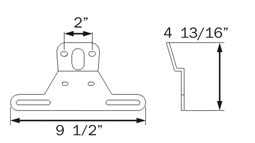 Optronics Rust-Proof License Plate Bracket, Black, LP10S