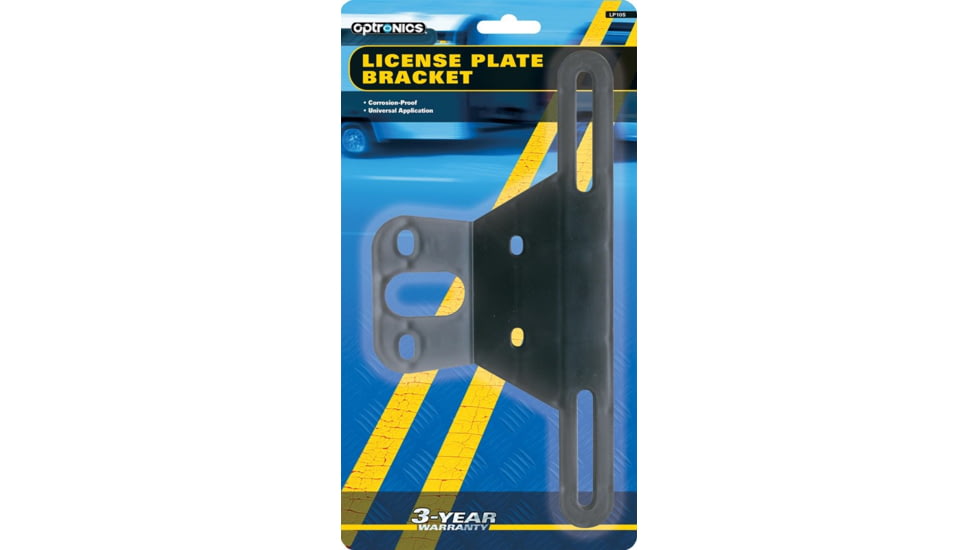 Optronics Rust-Proof License Plate Bracket, Black, LP10S
