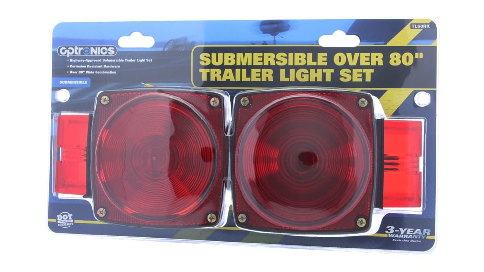 Optronics Submersible Light Set For Trailers Over 80in., Red, TL60RK