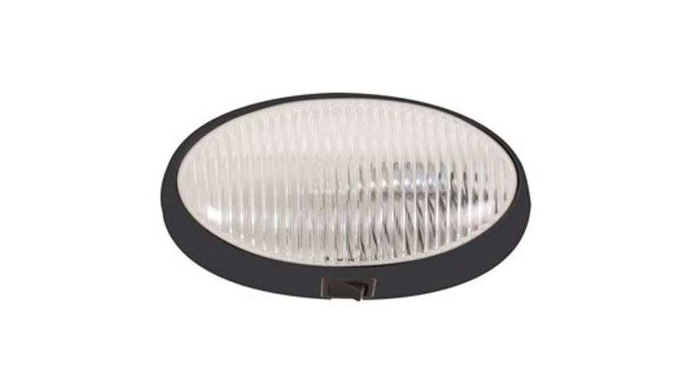 Optronics Surface-Mount Porchlight - Clear Oval, Black Housing, RVPL7CBFS