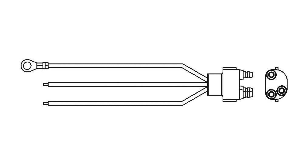 Optronics Three Pin Pl 3 Straight Pigtail For Stop/Turn/Tail Lights, A45PB