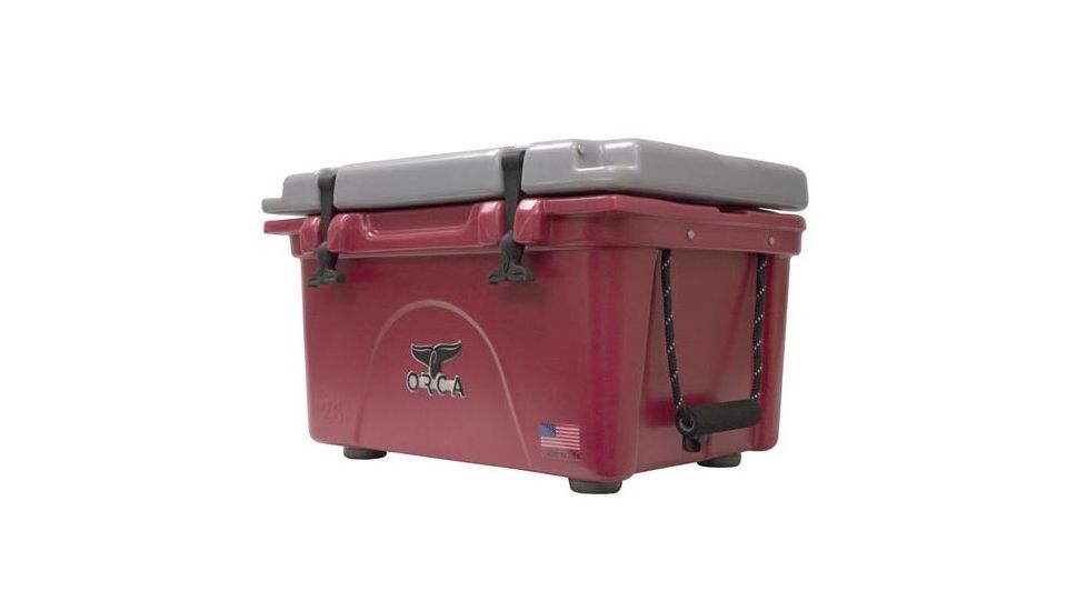 Orca 26 Qt Cooler,Crimson/Grey ORCCRGR026