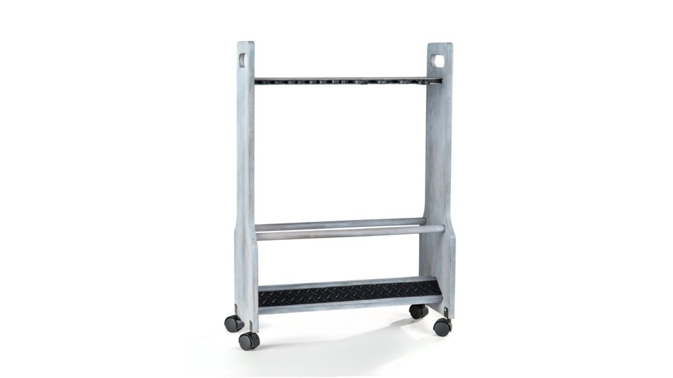 Organized Fishing Distressed Rolling Floor Rack-24 Capacity 4015502