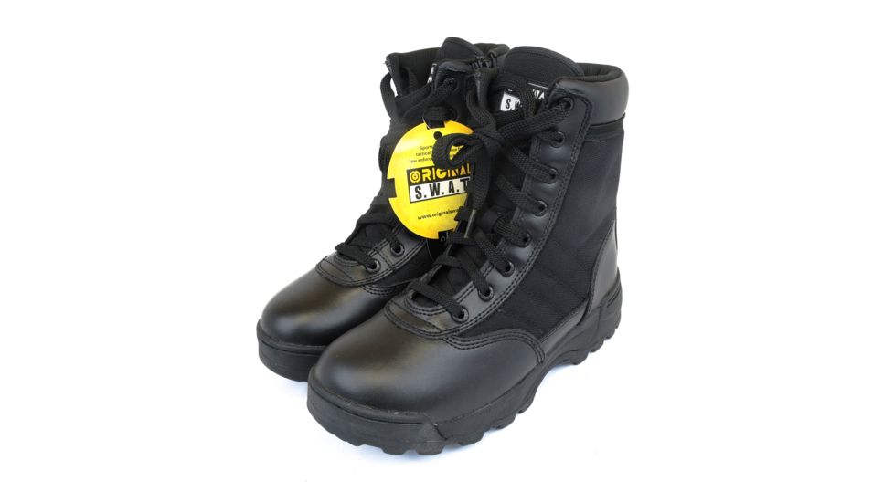 Original S.W.A.T. Classic 9in. Side Zip Ladies Tactical Boots, Black, Size 10.0 1152F-BLK-10-0