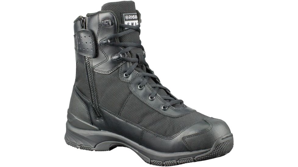 Original S.W.A.T. Mens H.A.W.K. 9in Side-Zip EN Tactical Boots, Black, 11, Regular 165231-11.0/EU44