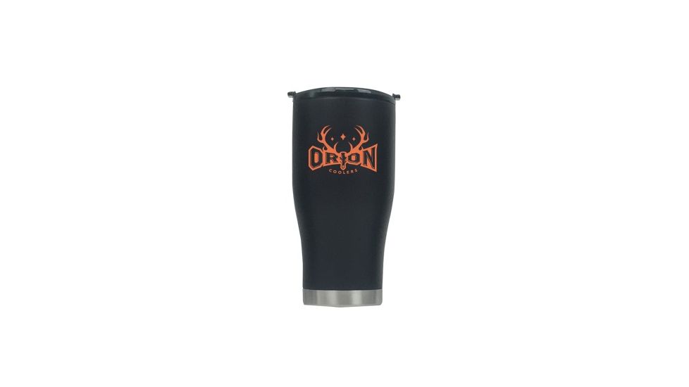 Orion Coolers 27oz  Black Stainless Steel Tumbler Orange Logo 91278