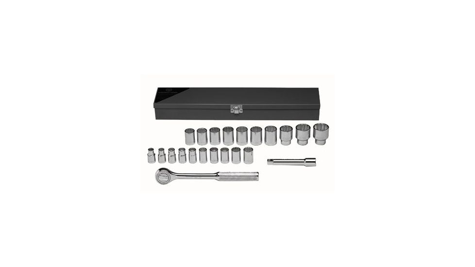 Wright Tool 22pc. 1/2indr. Metric Socket S 875-472, Unit PK