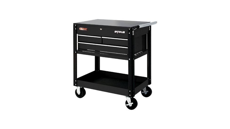Waterloo 3 Drawer Metal Utility Cart Re 797-UC310RD, Unit EA