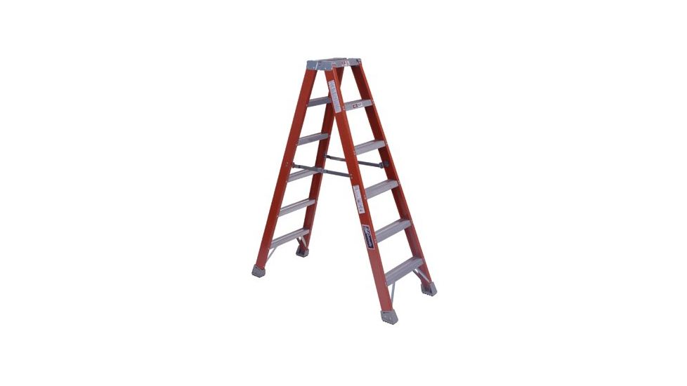 Louisville Ladder 4ft Fiberglass Twin Stepladder 443-FM1504, Unit EA