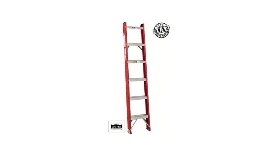 Louisville Ladder 6ft Fiberglass Classic Shelf L 443-FH1006, Unit EA