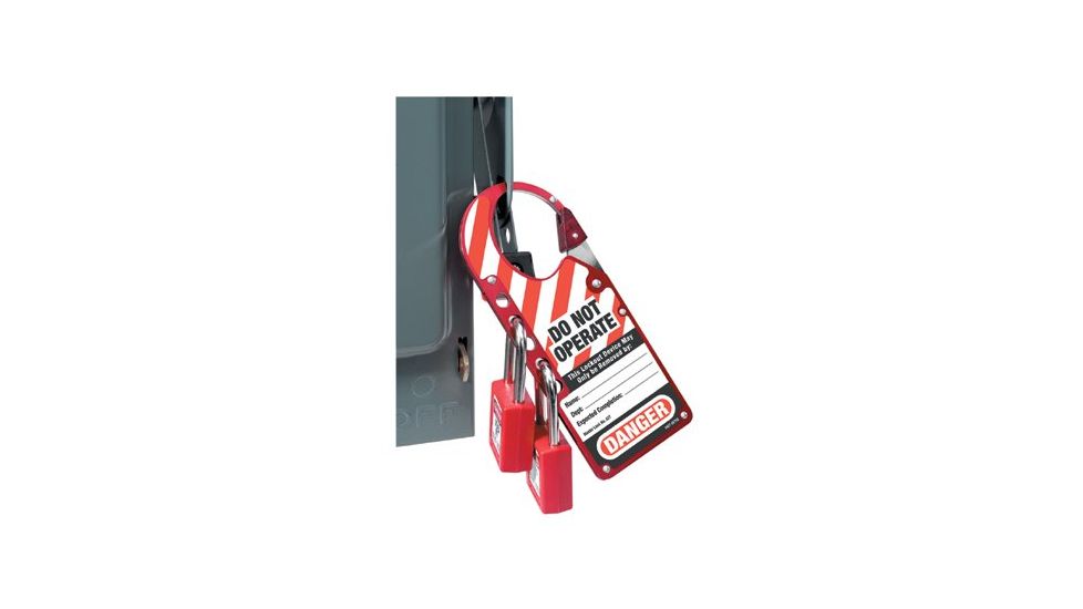 Master Lock 7inx2-7/8in Labelled Safety Lo 470-427, Unit EA