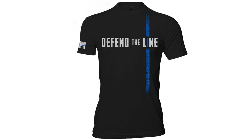 Oscar Mike Defend The Line T-Shirt - Mens, Black, M, M-OM-BLACK-01-0419-M