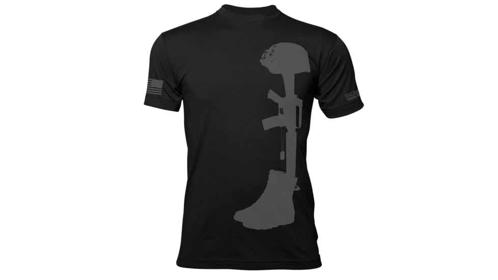 Oscar Mike Memorial Tee, Black, Extra Large, M-OM-BLACK-01-0195-XL