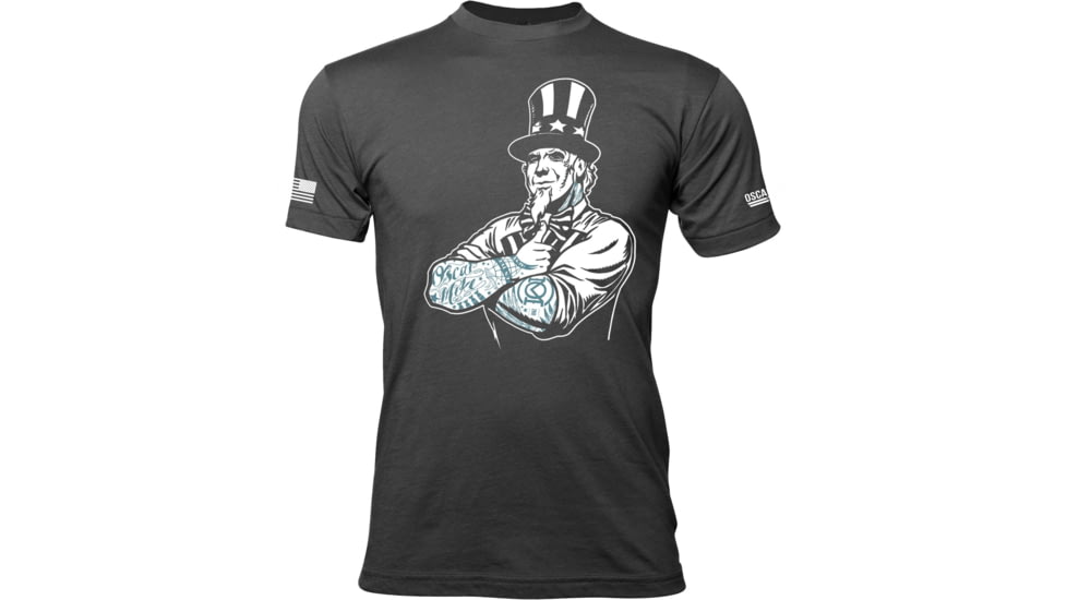 Oscar Mike Uncle Sam Tee - Mens T-Shirts, Asphalt, L, M-OM-ASPH-01-0094-L