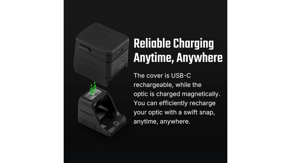 Osight X 3 MOA Reflex Red Dot Sight w/ Magnetic USB-C Rechargeable Charging Cover