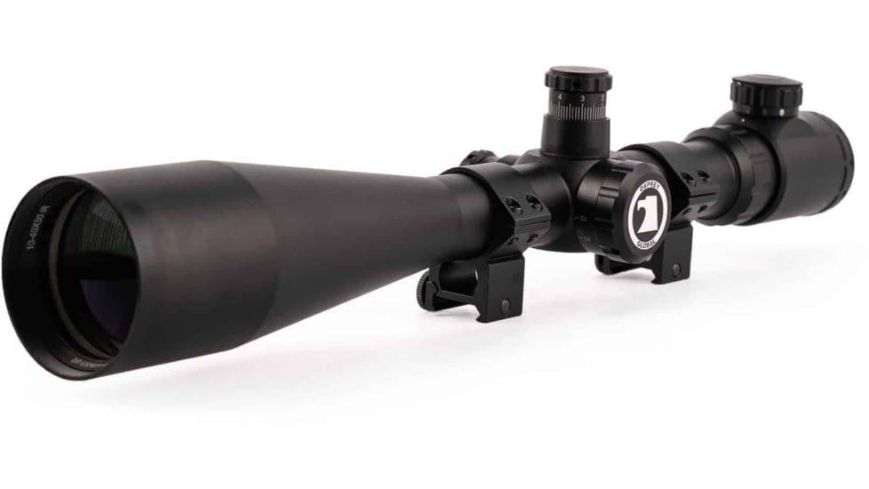 Osprey Global 10-40x50 Illuminated Tactical Rifle Scope, 30mm Tube, Rangefinder Reticle, Black, TA10-40x50IRF