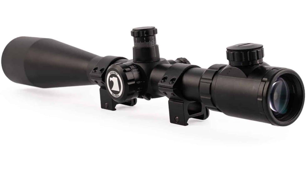 Osprey Global 10-40x50 Illuminated Tactical Rifle Scope, 30mm Tube, Rangefinder Reticle, Black, TA10-40x50IRF