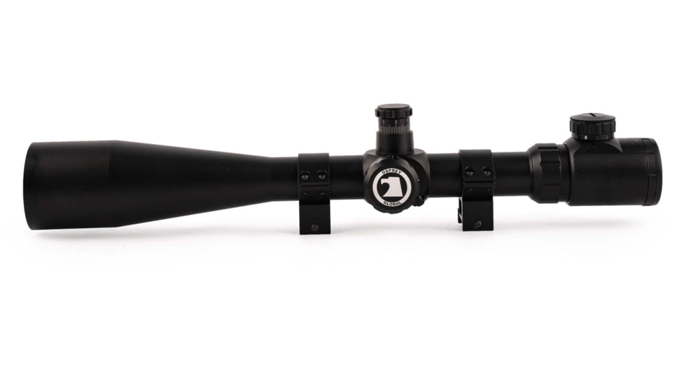 Osprey Global 10-40x50 Illuminated Tactical Rifle Scope, 30mm Tube, Rangefinder Reticle, Black, TA10-40x50IRF
