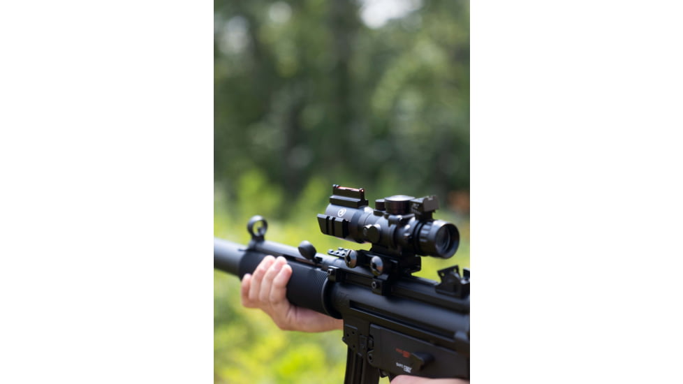 Osprey Global 4x32mm LPVO 30mm Tube Rifle Scope, Second Focal Plane, MilDot Reticle, Black, 4x32MDG