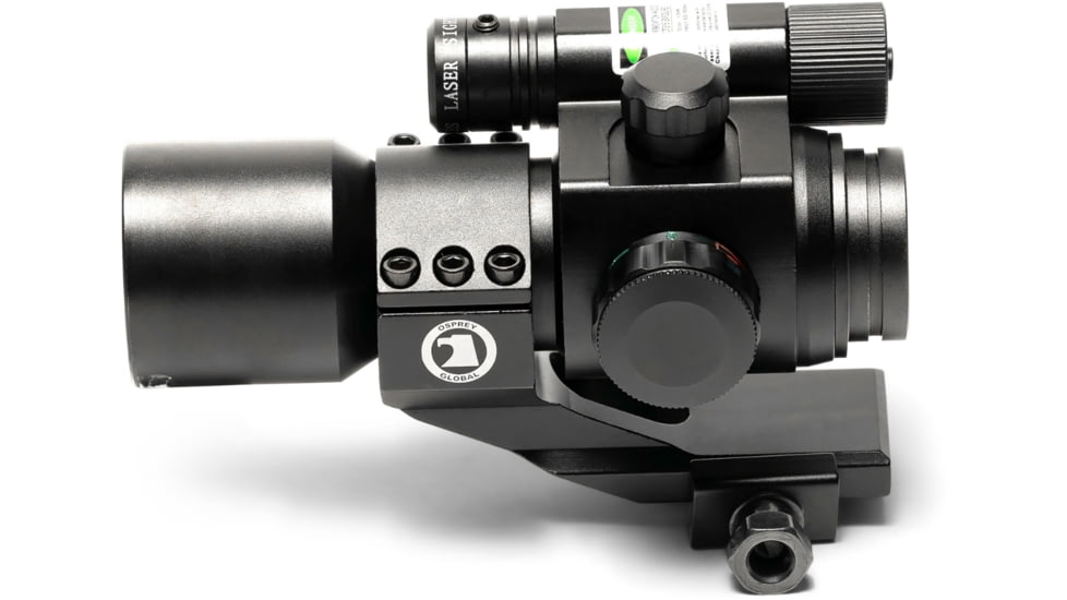 Osprey Global 1x30mm Reflex Red Dot Sight w/Green Laser, 5 MOA Red Dot, Black, OSP-RD-FO-GL