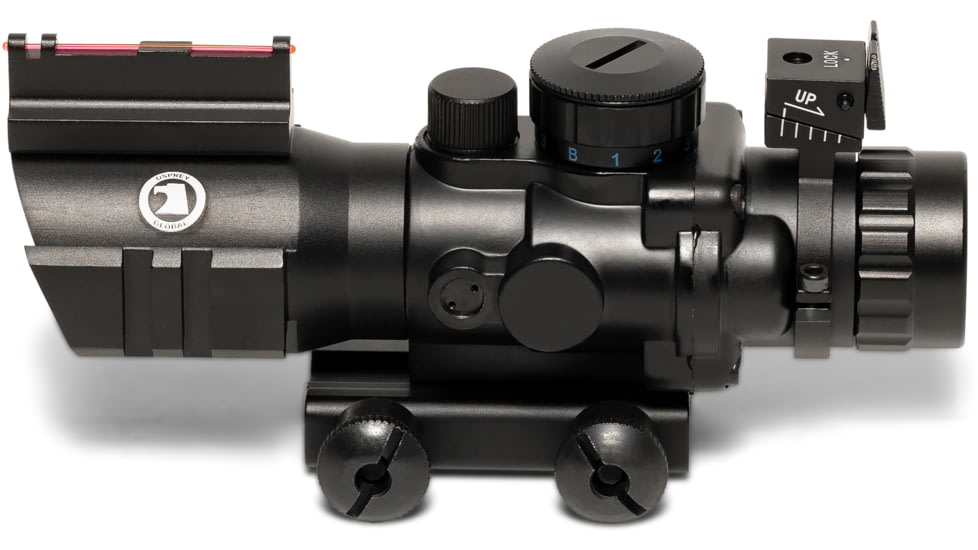 Osprey Global 4x32mm LPVO 30mm Tube Rifle Scope, Second Focal Plane, MilDot Reticle, Black, 4x32MDG