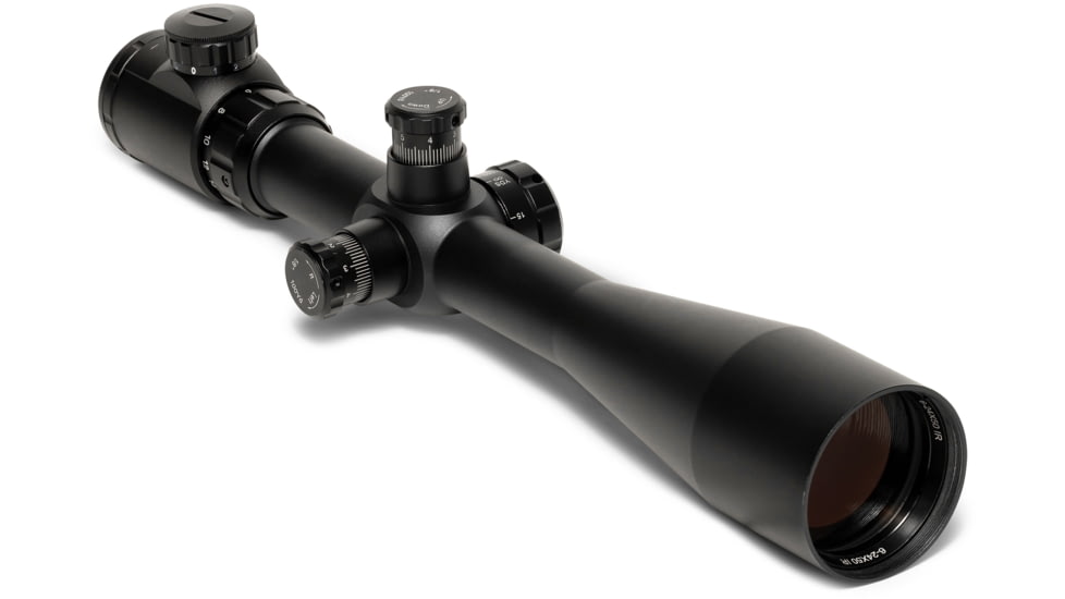 Osprey Global 6-24x50mm 30mm Tube Tactical Rifle Scope, Second Focal Plane, MilDot Reticle, Black, TA6-24x50MDG
