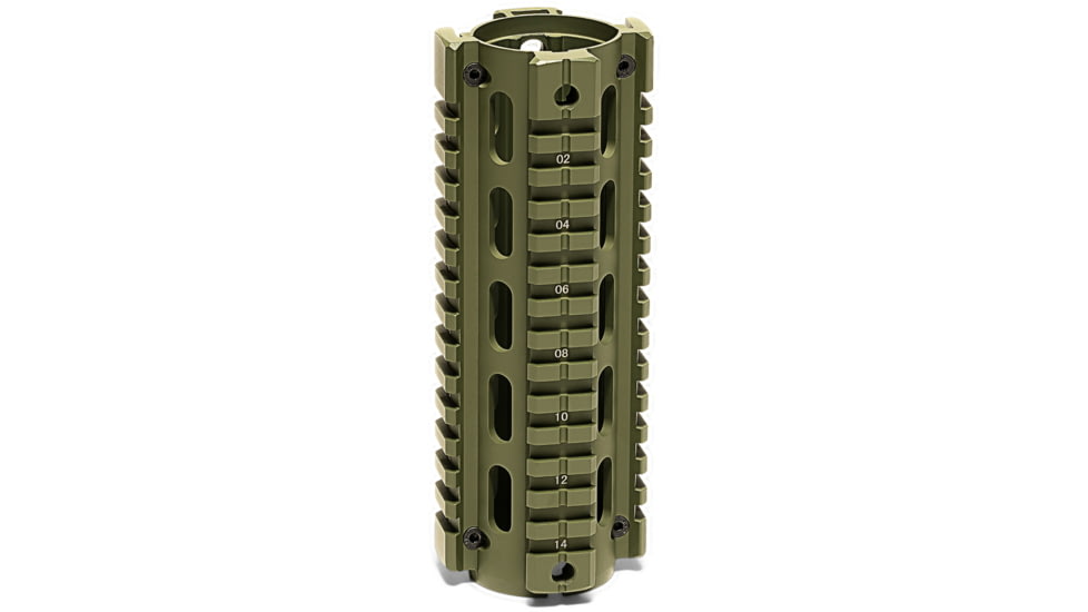 Osprey Global AR-15, M4, M16 Carbine Length Quad Rail AK Handguard, 7in, Od Green, QR-OSP-GRN