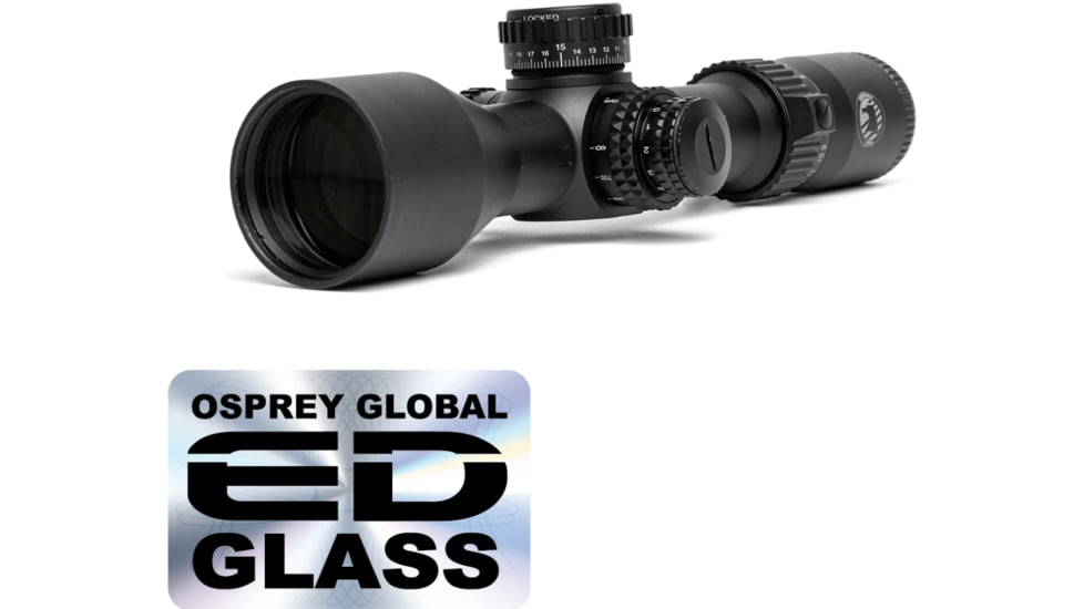 Osprey Global ED Glass 2.5-20x50mm 34mm Tube Rifle Scope, First Focal Plane, Glass Etched, Black, ED2.5-20X50FFP