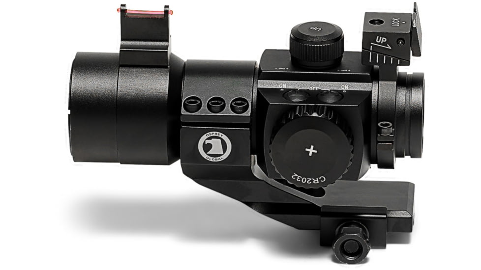 Osprey Global Fiber Optic 1x30mm Reflex Red Dot Sight, 5 MOA Dot Reticle, Black, OSP-RD-FO