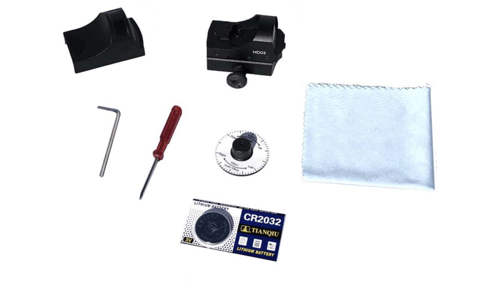 Osprey Global Pistol Micro Reflex Red Dot Sight, 3 MOA Dot Reticle, Small, Black, Pistol Micro Dot