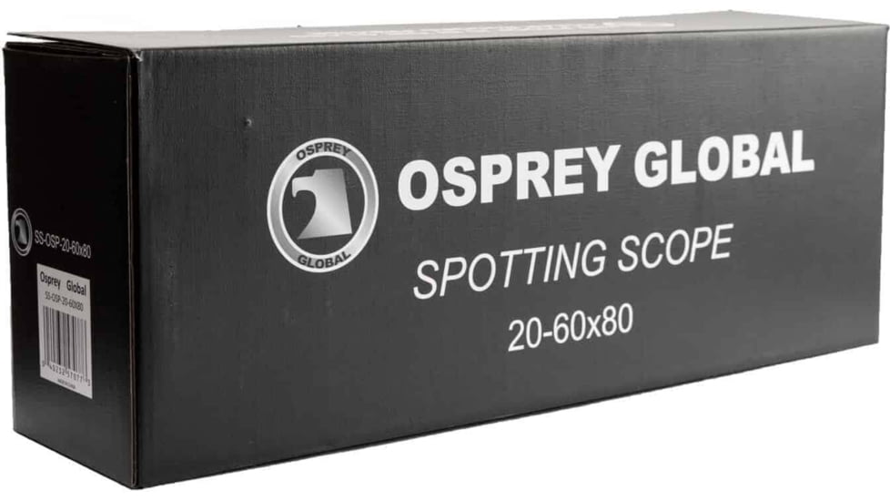Osprey Global Spotting Scope w/Tabletop Tripod 20-60 Magnification with 80mm Lens, Black, SS-OSP-20-60x80