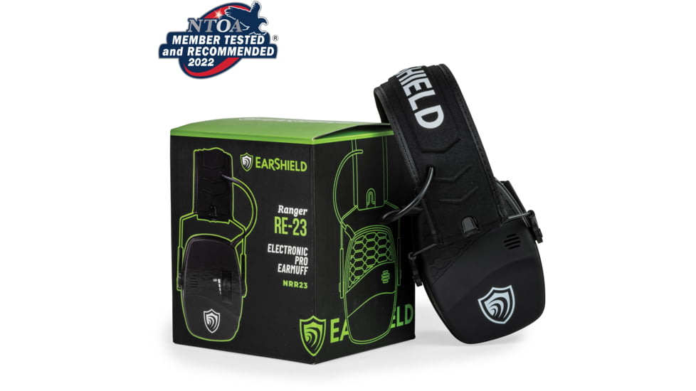 Otis Technology Ear Shield Ranger Electronic Pro Ear Muffs, 23dB, Black, FG-ES23E-BKH