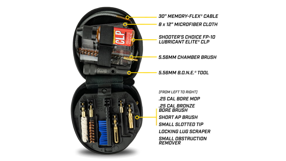 Otis Technology .223/5.56mm MSR/AR Cleaning Kit, Black