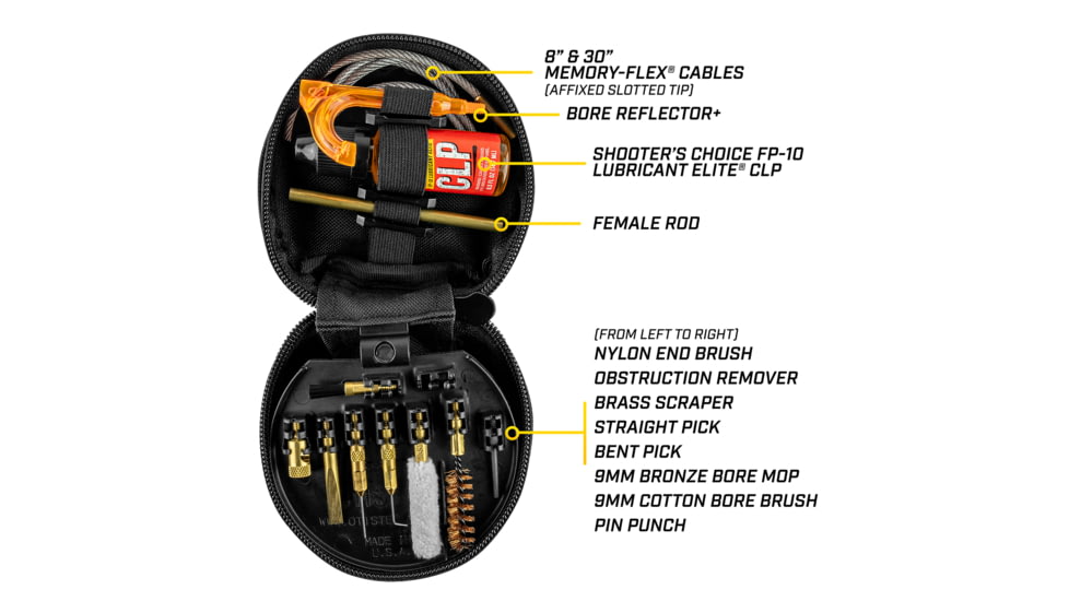 Otis Technology 9mm Pistol / Rifle Gun Cleaning Kit