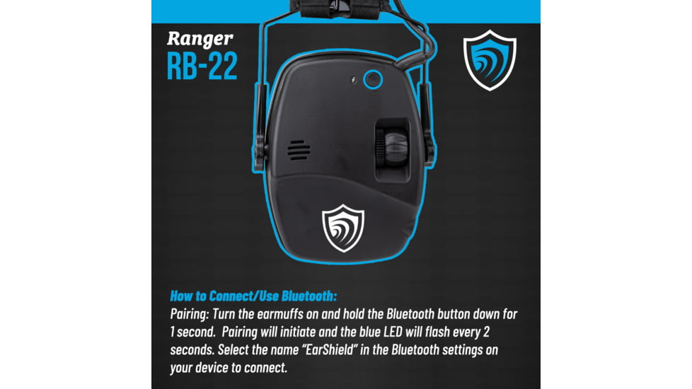 Otis Technology Earshield Ranger Electronic Earmuff w/ Bluetooth
