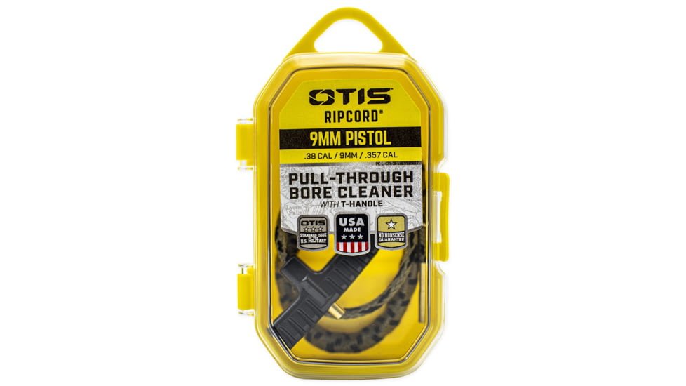 Otis Technology Ripcord Gun Cleaning System, Tan/Black, Small, 22.5 in, .38 cal / 9mm, FG-RC-338