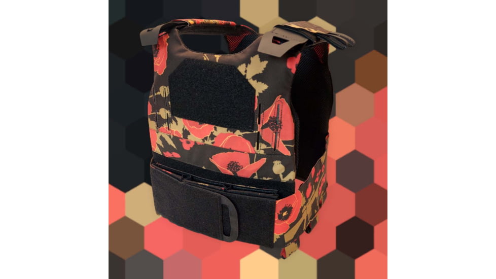 OpticsPlanet Exclusive OTTE Gear LVZ/OVT Plate Carrier, One Size, Poppies of War Black, TV1-POW-OS
