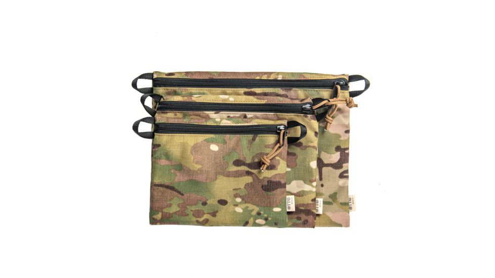 OTTE Gear Utility Pouch Set, 1 x 8x6in, 1 x 10x7in, 1 x 12x9in, 500D, Multicam, One Size, U031048