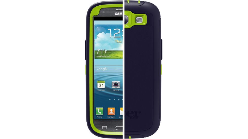 OtterBox Samsung Galaxy SIII Defender, Green/Blue, Galaxy S3 77-21378