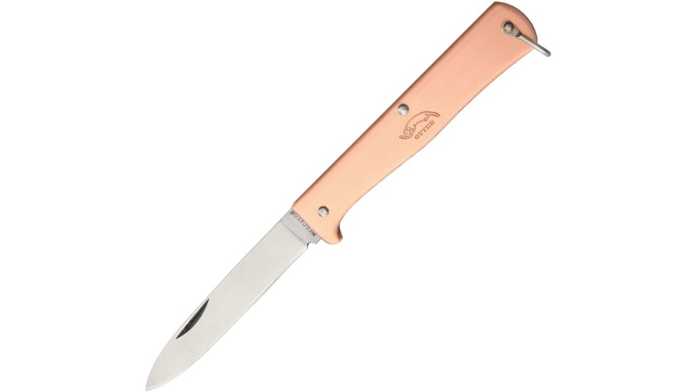 OTTER-Messer Sm Mercator Copper Stainless Folding Knife,3in,Stainless Steel,Standard Edge,Satin OTT10601R