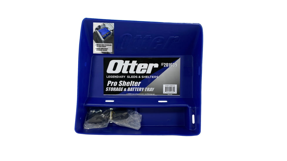Otter Pro Battery/Storage Tray, Fits Most Flip Over Shelter W/Seat Rails, Holds Two Batteries, 201639