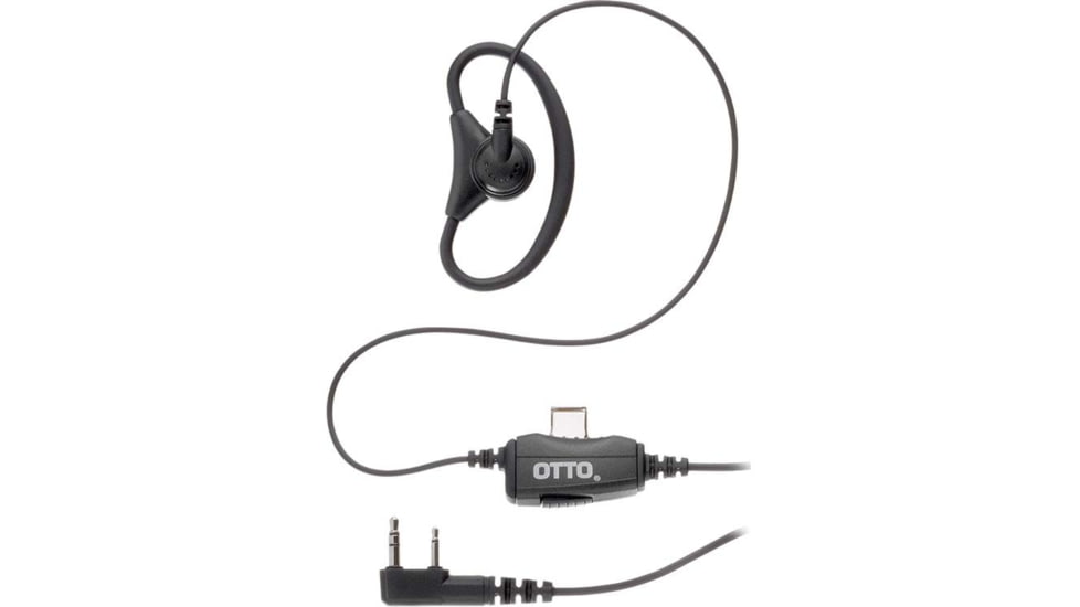 OTTO Engineering One Wire Monitoring Kit w/ Original Fixed Earhanger, Black, E1-ER2KA131