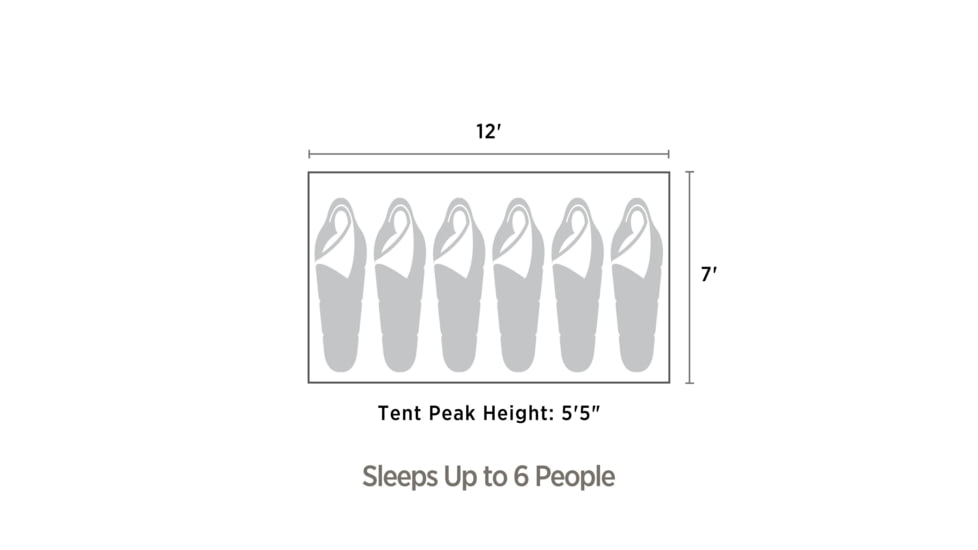 Outbound 6-Person 3-Season Lightweight Dome Tent w/Carry Bag and Rainfly, Red, CTI0765451