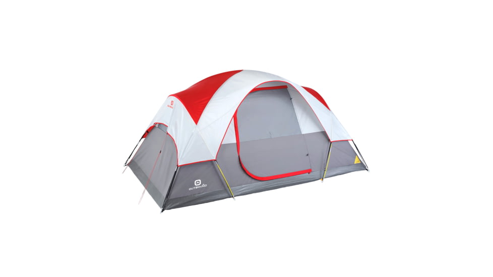Outbound 6-Person 3-Season Lightweight Dome Tent w/Carry Bag and Rainfly, Red, CTI0765451