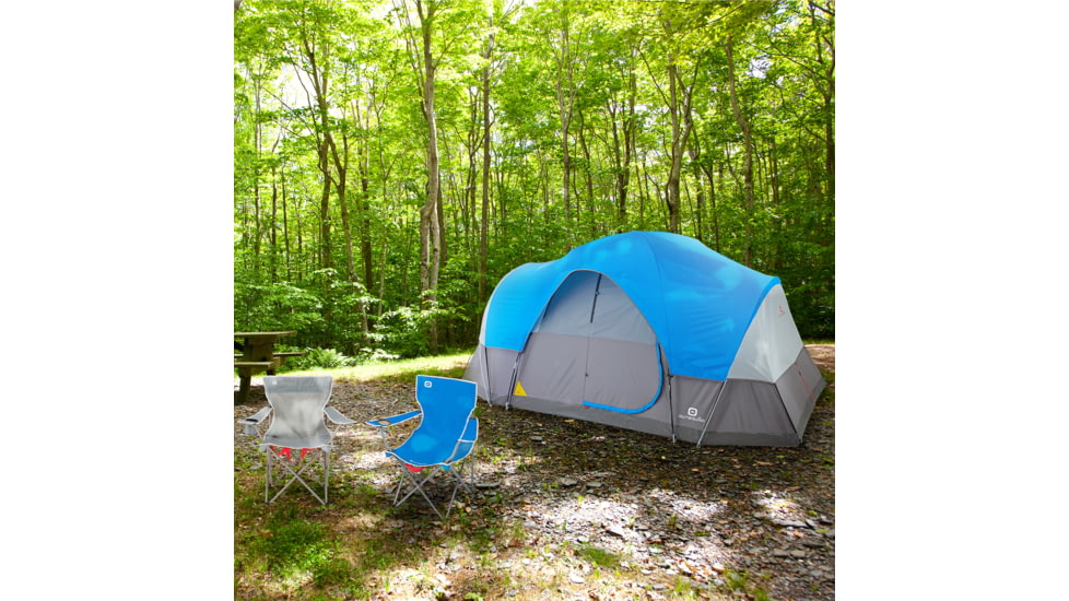 Outbound 8-Person 3-Season Lightweight Dome Tent w/Carry Bag and Rainfly, Blue, CTI0765455