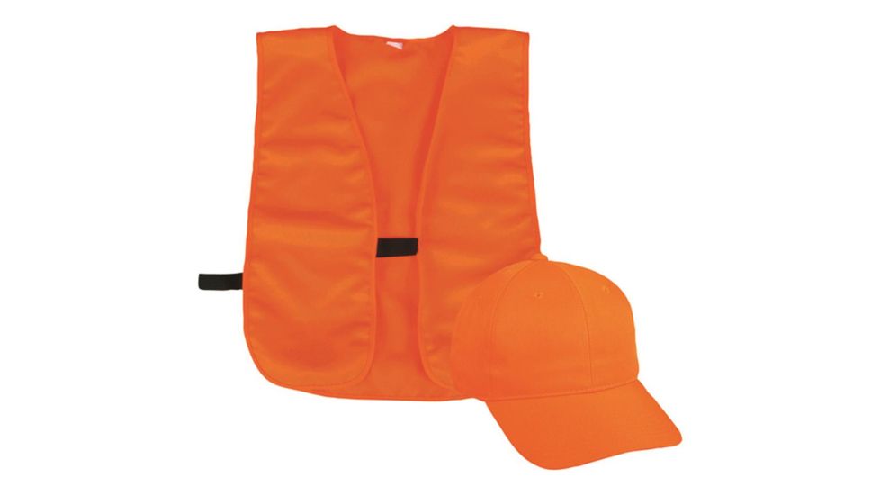 Outdoor Cap Vest/Cap Combo Adult, Blaze Orange, BLZCPV