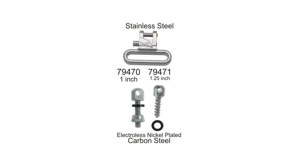 Outdoor Connection Talon Swivel Set, Stainless Steel/electroless nickel, 1.25 in. TAL-79471