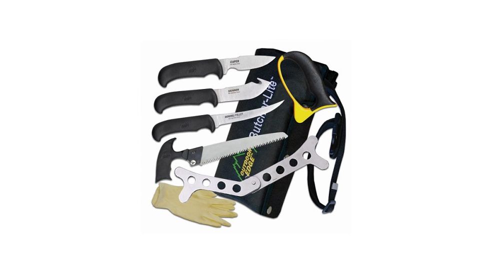 Outdoor Edge BL1 Butcher Lite Kit Knife Set, 420 Stainless, 8 Piece Set Blade