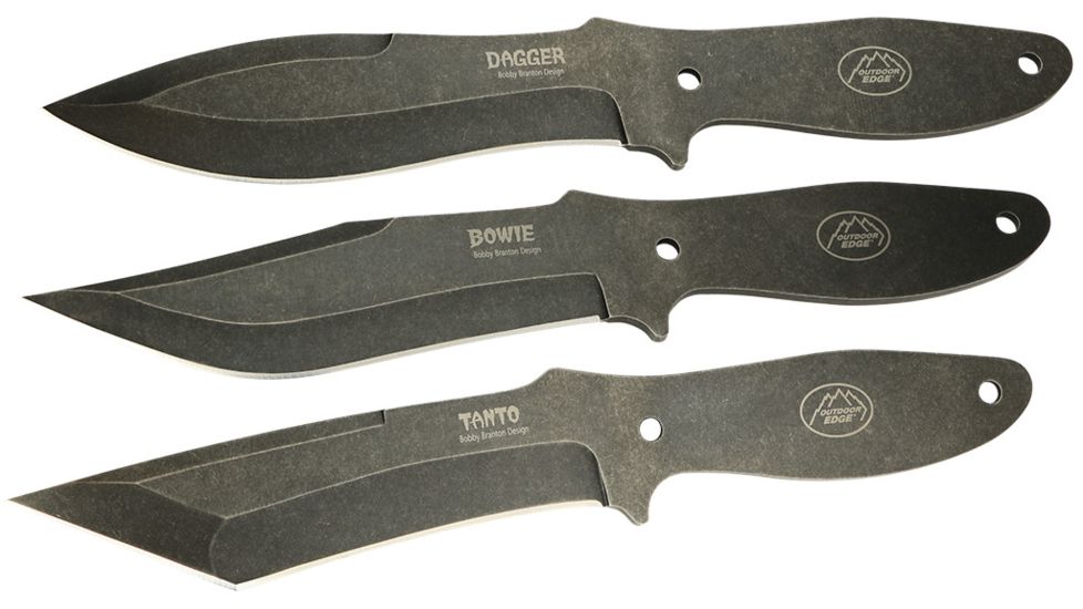 Outdoor Edge Cutlery AERO-STRIKE THROWERS 3 PC. Set Box, Black, AS-300