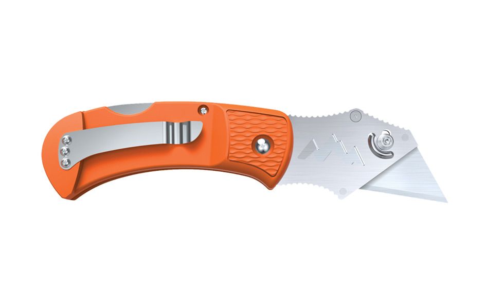 Outdoor Edge Cutlery B.O.A. Box Opening Assistant, 420J2 Stainless Steel 1in Blade, Glass/Nylon Polymer Handle, Orange BOB-10C